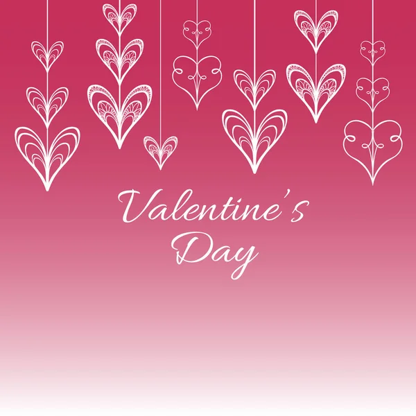 Valentine s fond vectoriel avec des coeurs stylisés — Image vectorielle