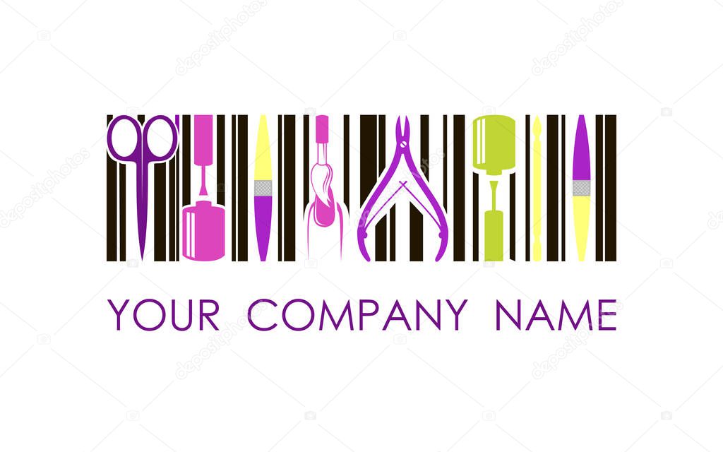 Download Vector: nail design logo | Vector logo for nail design company. Concept design logo — Stock ...