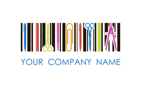 Logotipo do vetor para papelaria ou empresa — Vetor de Stock