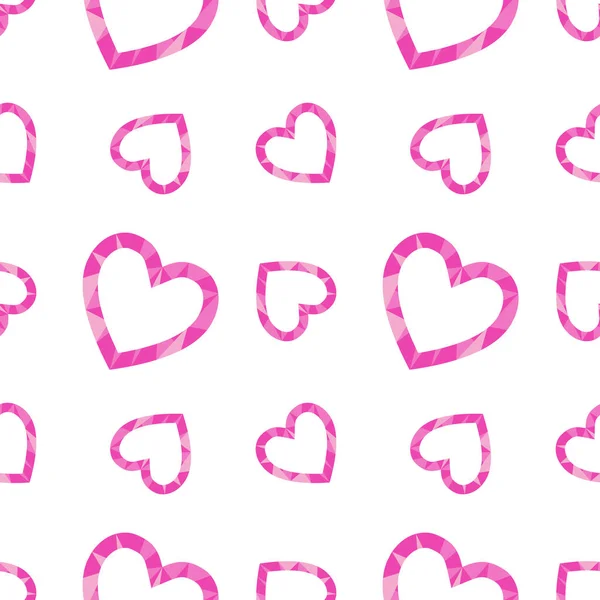 Patrón Femenino Sin Costuras Con Corazones Color Rosa Neón Fondo — Vector de stock