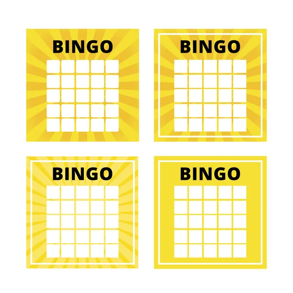 Amerikanische Bingokarten Mit Platz Für Zahlen Vektor Lotterielose Mit Leuchtend — Stockvektor