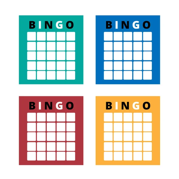 Amerikanische Bingo Tickets Für Party Leuchtet Festliche Vorlagen Mit Verschiedenen — Stockvektor