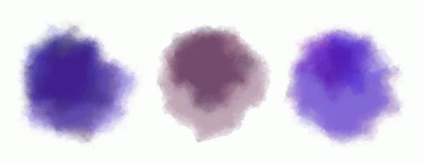 Mor suluboya lekeleri koleksiyonu. Paketler, afişler, el ilanları, kartlar, logolar için dekoratif unsurlar