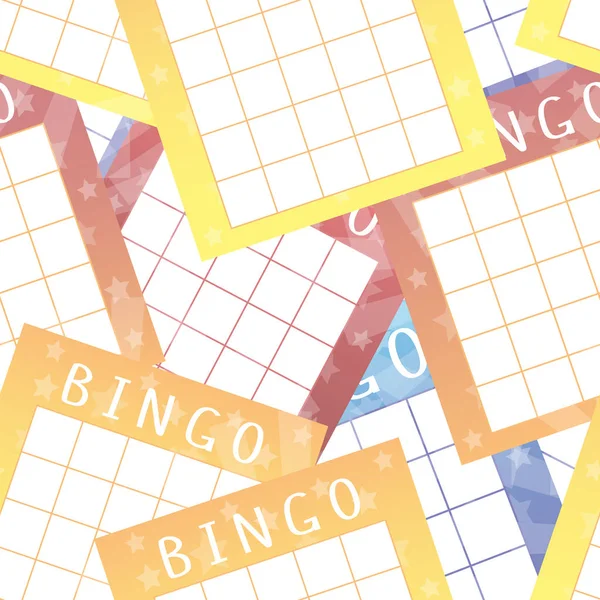 Bingo Lichtmuster Mit Wiederholbaren Tickets Nahtloser Schmuck Für Banner Poster — Stockvektor