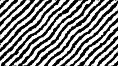 Hareket eden zebra izi 4K animasyonu. Dekorasyon monokrom köşegen çizgileri. Arkaplan, duvar kağıtları, afişler, sunum için kullanılabilir