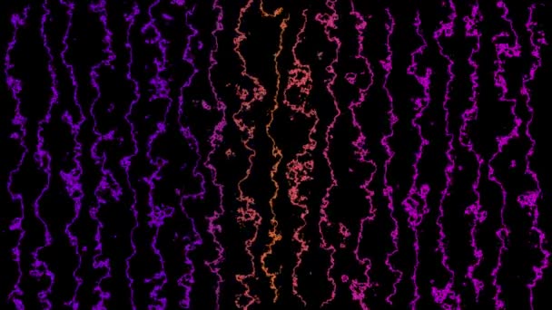 Animazione Astratta Con Linee Ondulate Verticali Gradienti Sullo Sfondo Nero — Video Stock