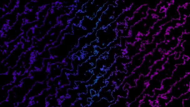 Абстрактна Художня Анімація Градієнтними Діагональними Хвилями Чорному Тлі Імітація Потоку — стокове відео