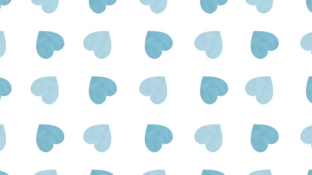 Moderna Animación Poligonal Giratoria Del Corazón Animación Bucle Azul Blanco — Vídeo de stock