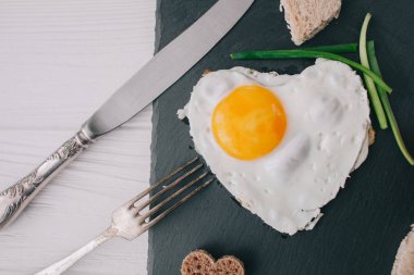 Sevgililer day.romantic breakfast.fried yumurta