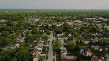 Havadan görünümü hemen dışında bir mahalle. uçak aşağı taşı