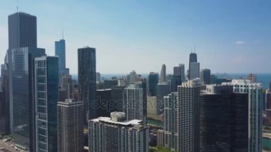 Chicago, hava görünümünü sanny gün boyunca. 8.08.2017 kadar kapatın