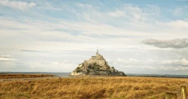 Zaman aşımı Le Mont Saint Michel, Saint Michaels Dağı, Normandie, Fransa