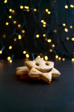 Tanımlama bilgilerini yıldız şeklinde katlanmış slayt arka plan ışıkları.