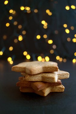 Tanımlama bilgilerini yıldız şeklinde katlanmış slayt arka plan ışıkları.