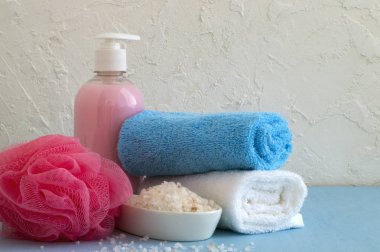 Mavi bir arka plan üzerinde Spa uygulamaları için ayarla.