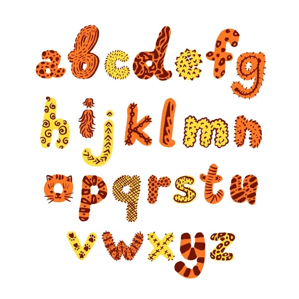 Vector Handgezeichnete Kunstschrift Alphabet Isoliert Auf Weißem Hintergrund Dekorative Schrift — Stockvektor