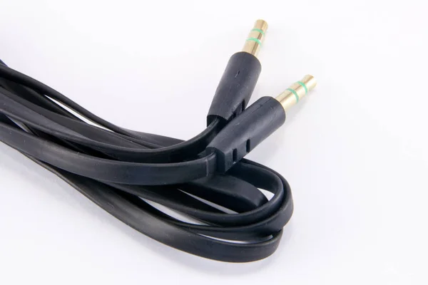 Audio-Kabel isoliert auf weiß — Stockfoto