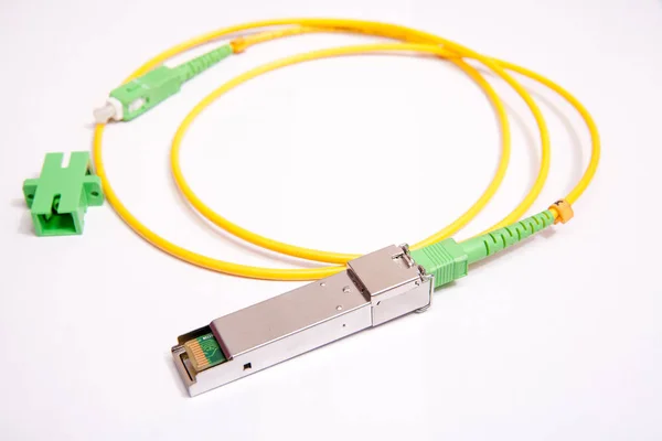 Optical gigabit SFP module for network — Stock Photo, Image