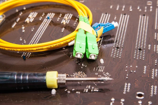 Fiber optic patch cord — Stock Photo, Image