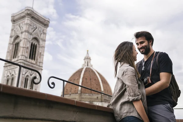 loving couple in Florence