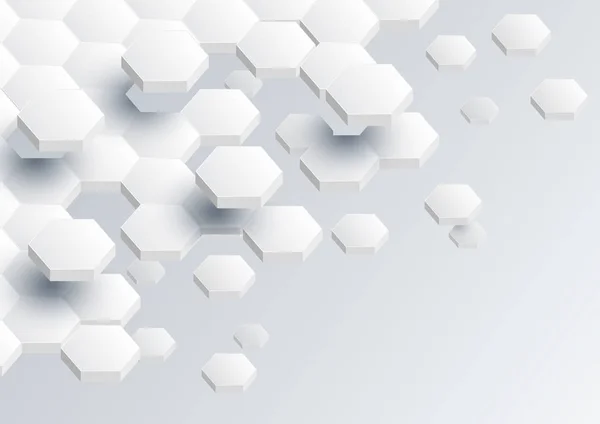 Altıgen geometrik tridimension arka plan boşluk, yaratıcı minimal tasarım. Vektör illüstrasyon kavramı kimyasal bileşikler, kimya, tıp, bilim, teknoloji ve fütüristik iş tanıtımı için.