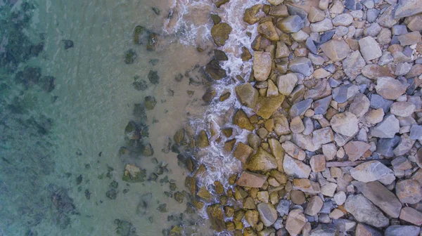 Luchtfoto van Rocky Shore — Stockfoto