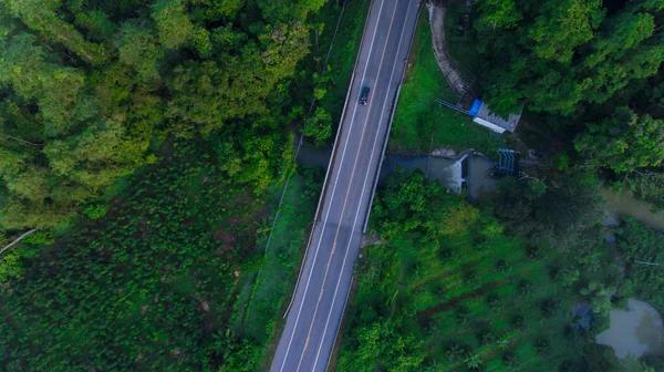 Vue aérienne de la route de contury le matin — Photo