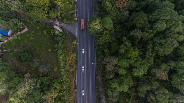 Vista Aérea Carretera Local Ciudad Patong Phuket Sur Tailandia — Foto de Stock