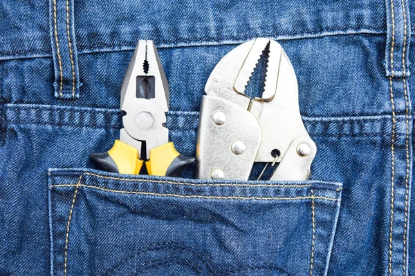Working tools with jeans,fathers day concept — Stock Photo, Image