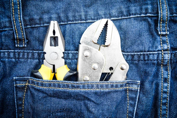 Working tools with jeans,fathers day concept — Stock Photo, Image