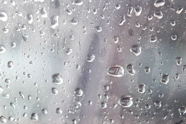 Gota de água natural em vidro, fundo gotas de água — Fotografia de Stock