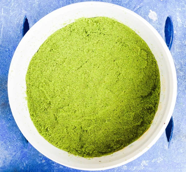 Wolffia globosa ya da taze su Alga, su yemek, bataklık yosun.