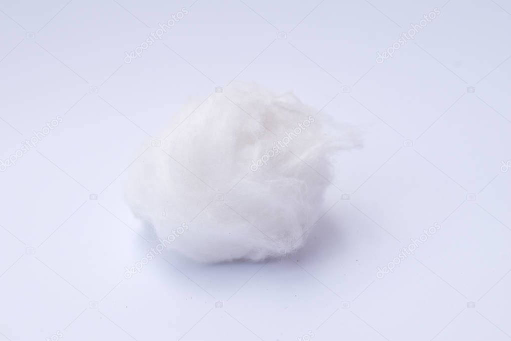 white cotton on white background