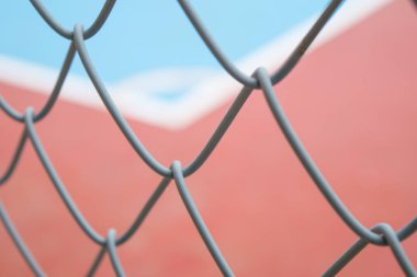 bulanıklık ve yumuşak odak çelik boş futsal mahkeme ile net