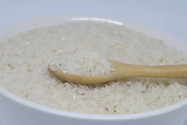 Grano Arroz Tazón Blanco —  Fotos de Stock