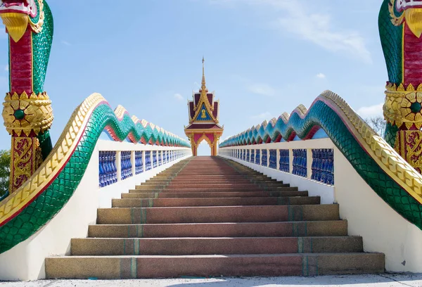 Thai Temple Stairway Wat Phrathat Rueng Rong Temple Sisaket Tailandia — Foto de Stock