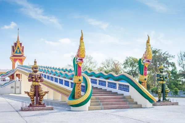 Thai Temple Stairway Wat Phrathat Rueng Rong Temple Sisaket Tailândia — Fotografia de Stock