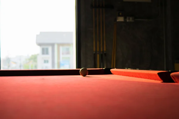 Boule Blanche Dans Table Billard Vide — Photo