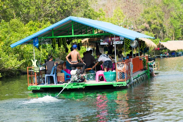 Floating Restaurant Sirindhorn Dam Ubon Ratchathani Thailand 2017 — Stock Photo, Image