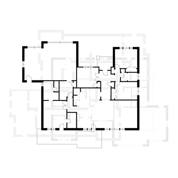 Vecteur Architectural Appartement Plan Étage — Image vectorielle