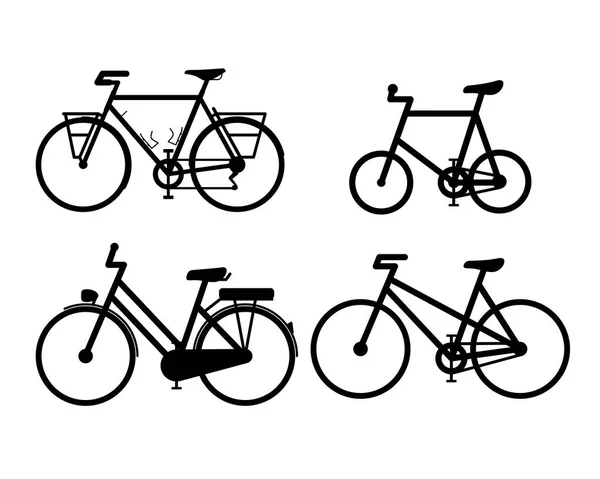 Bicycle Sign icons. Vector illustration set 2 — Stock Vector