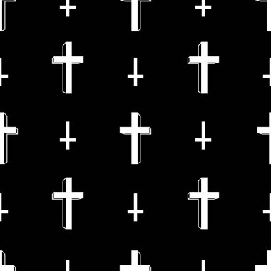 Sorunsuz dini desen siyah arka plan duvar kağıdı üzerinde çapraz.