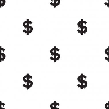 Doları para vektör Dikişsiz desen beyaz duvar kağıdı arka plan 