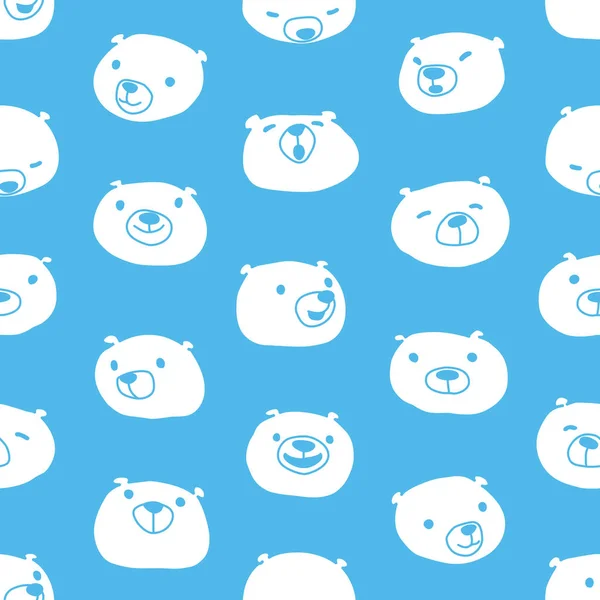 Yüz oyuncak polar Dikişsiz desen duvar kağıdı arka plan mavi ayı