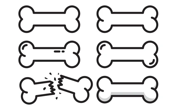 kemik köpek kemik vektör çizim karikatür Icon set