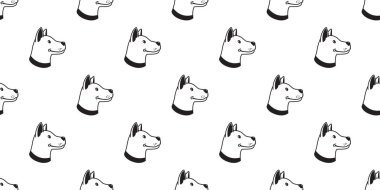 Köpek Dikişsiz desen kafa bulldog tazı vektör arka plan duvar kağıdı izole 