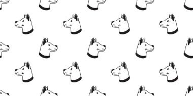 İzole köpek kafası Seamless Modeli bulldog tazı vektör duvar kağıdı arka plan