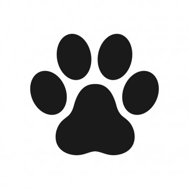 simge köpek pençe kedi pençe logo vektör çizim pençe
