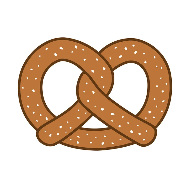 Pretzel Icono Vector Ilustración Dibujos Animados Garabato — Vector de stock