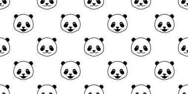Ayı kutup ayısı panda Seamless Modeli izole vektör duvar kağıdı arka plan
